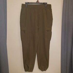 Mondetta Outdoor Projects Women Olive Green Cargo Jogger Pants Size L